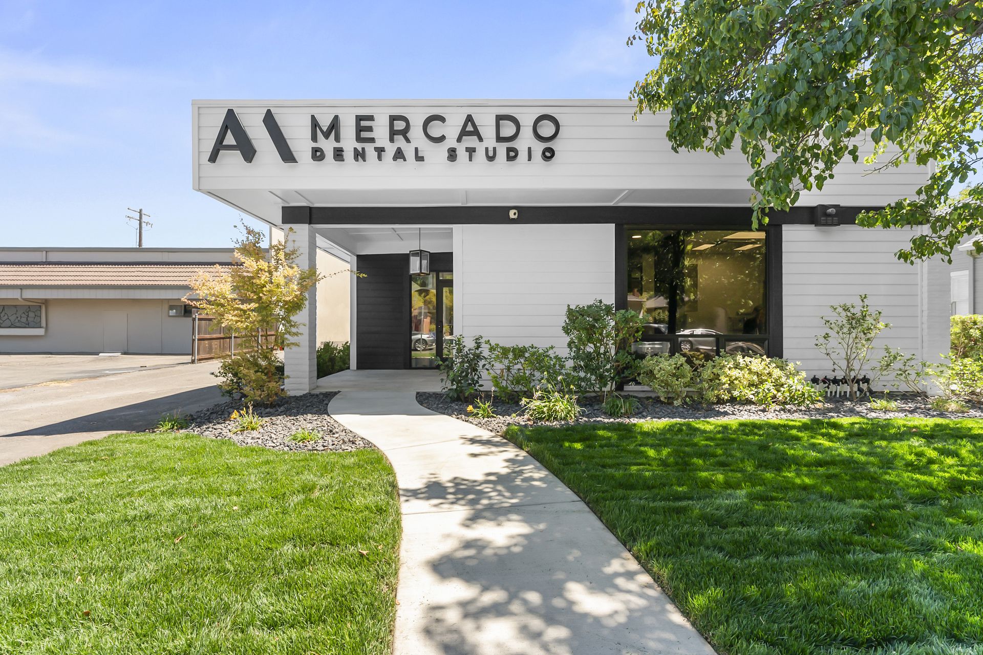 Beautiful modern building exterior in East Sacramento